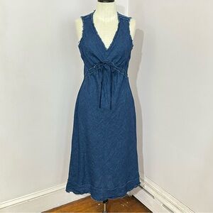 Sundance Blue Linen Dress Size 10